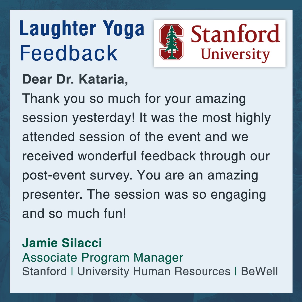 Stanford University Feedback